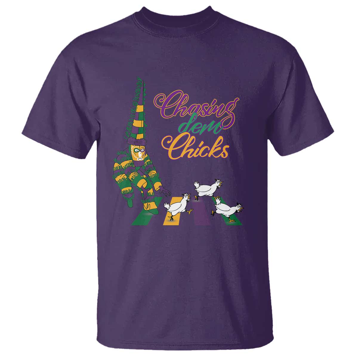 Funny Courir De Mardi Gras T Shirt Chasing Dem Chicks Carnival
