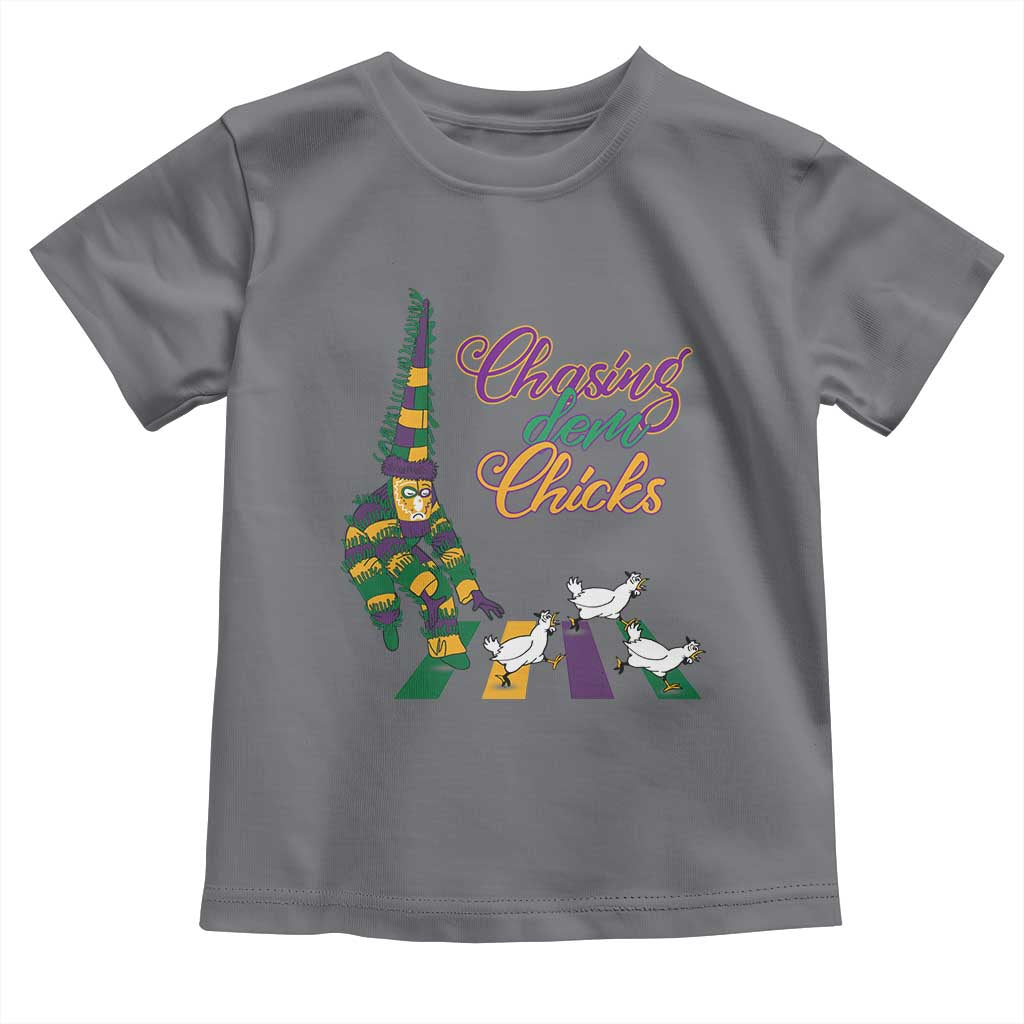 Funny Courir De Mardi Gras Toddler T Shirt Chasing Dem Chicks Carnival