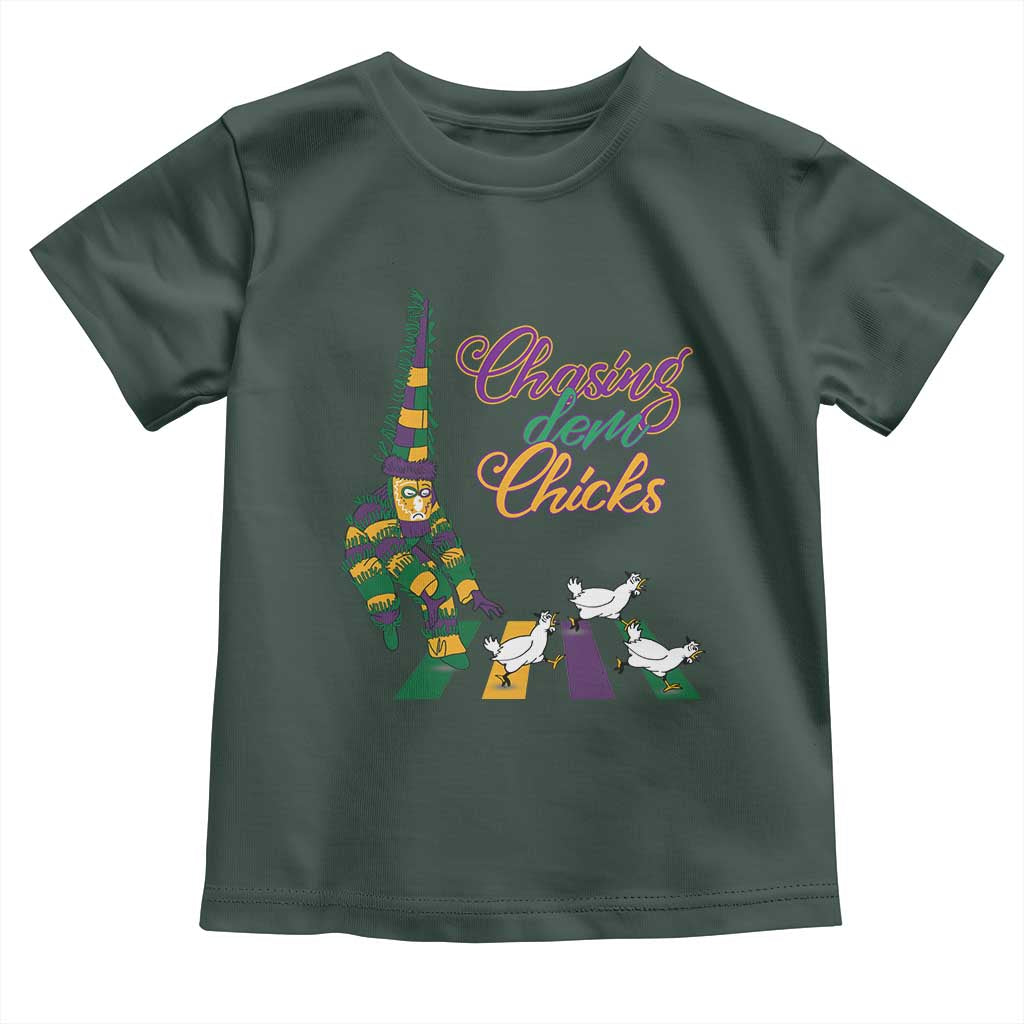 Funny Courir De Mardi Gras Toddler T Shirt Chasing Dem Chicks Carnival