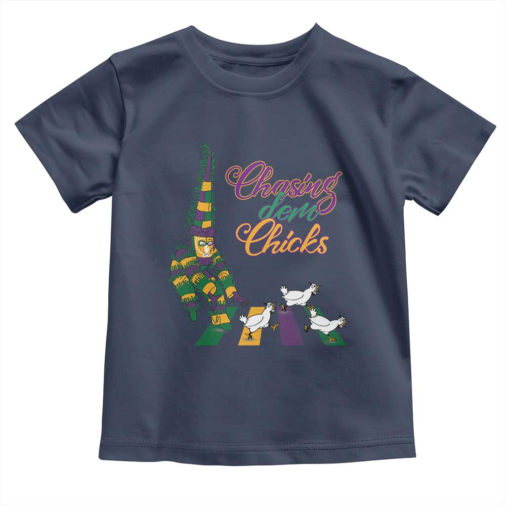 Funny Courir De Mardi Gras Toddler T Shirt Chasing Dem Chicks Carnival