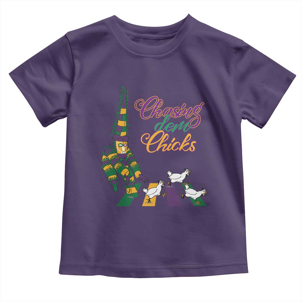 Funny Courir De Mardi Gras Toddler T Shirt Chasing Dem Chicks Carnival