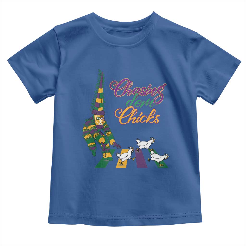 Funny Courir De Mardi Gras Toddler T Shirt Chasing Dem Chicks Carnival