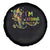 Funny I'm Catchin' If You're Throwin' Mardi Gras Spare Tire Cover Crawfish Beads Fleur De Lys