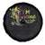 Funny I'm Catchin' If You're Throwin' Mardi Gras Spare Tire Cover Crawfish Beads Fleur De Lys