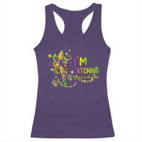 Funny I'm Catchin' If You're Throwin' Mardi Gras Racerback Tank Top Crawfish Beads Fleur De Lys