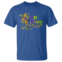 Funny I'm Catchin' If You're Throwin' Mardi Gras T Shirt Crawfish Beads Fleur De Lys