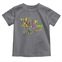 Funny I'm Catchin' If You're Throwin' Mardi Gras Toddler T Shirt Crawfish Beads Fleur De Lys