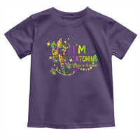 Funny I'm Catchin' If You're Throwin' Mardi Gras Toddler T Shirt Crawfish Beads Fleur De Lys
