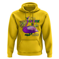 Funny Mardi Gras Pelican Hoodie I'm Catchin' If You're Throwin' Beads Doubloons