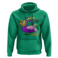 Funny Mardi Gras Pelican Hoodie I'm Catchin' If You're Throwin' Beads Doubloons