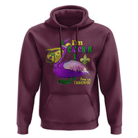 Funny Mardi Gras Pelican Hoodie I'm Catchin' If You're Throwin' Beads Doubloons