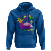 Funny Mardi Gras Pelican Hoodie I'm Catchin' If You're Throwin' Beads Doubloons