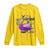 Funny Mardi Gras Pelican Long Sleeve Shirt I'm Catchin' If You're Throwin' Beads Doubloons