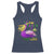 Funny Mardi Gras Pelican Racerback Tank Top I'm Catchin' If You're Throwin' Beads Doubloons