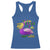 Funny Mardi Gras Pelican Racerback Tank Top I'm Catchin' If You're Throwin' Beads Doubloons