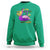 Funny Mardi Gras Pelican Sweatshirt I'm Catchin' If You're Throwin' Beads Doubloons