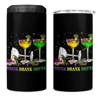 Funny Mardi Gras Drinking 4 in 1 Can Cooler Tumbler Drink Drank Drunk Glass Of Wine Alligators - Wonder Print Shop