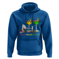Funny Mardi Gras Drinking Hoodie Drink Drank Drunk Glass Of Wine Alligators