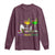 Funny Mardi Gras Drinking Long Sleeve Shirt Drink Drank Drunk Glass Of Wine Alligators