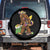 Funny Bigfoot Carnival Mardi Gras Party Spare Tire Cover