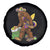 Funny Bigfoot Carnival Mardi Gras Party Spare Tire Cover
