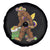 Funny Bigfoot Carnival Mardi Gras Party Spare Tire Cover