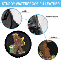 Funny Bigfoot Carnival Mardi Gras Party Spare Tire Cover