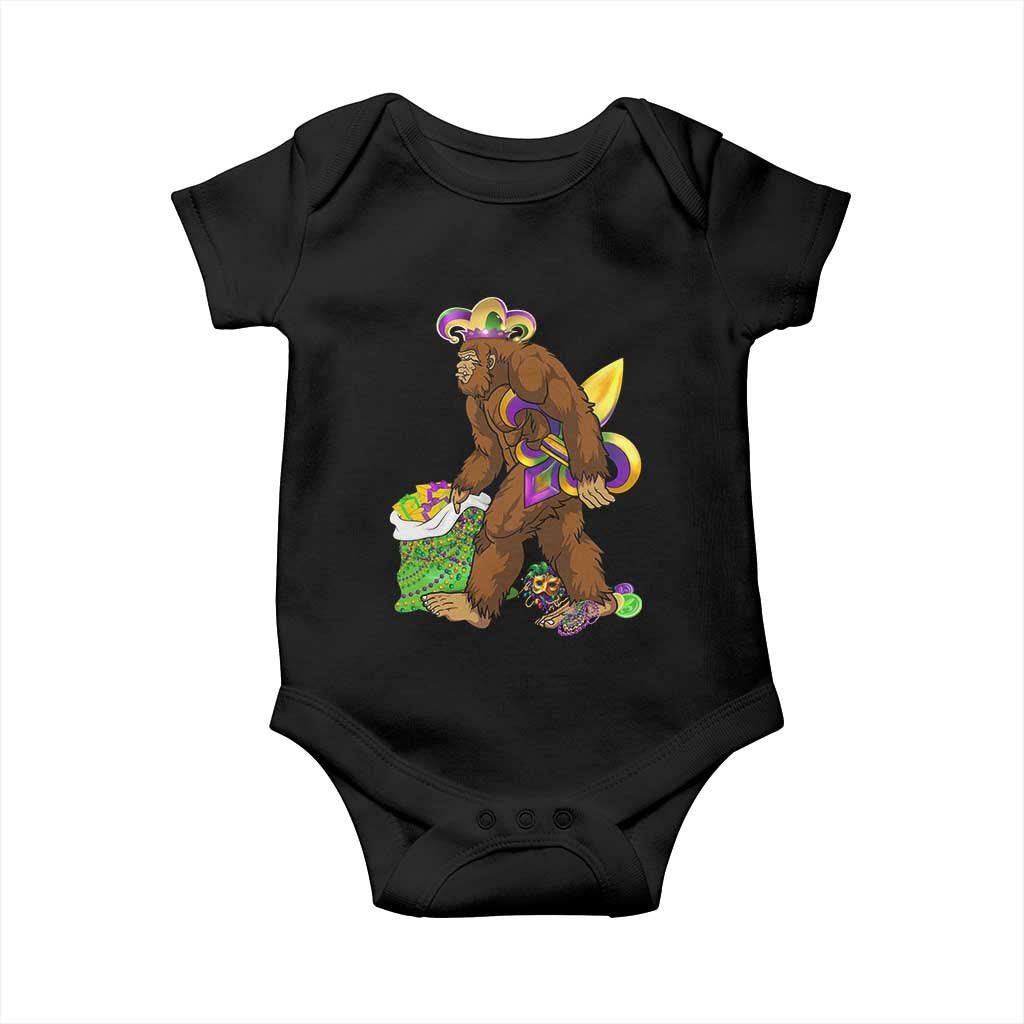 Funny Bigfoot Carnival Mardi Gras Party Baby Onesie