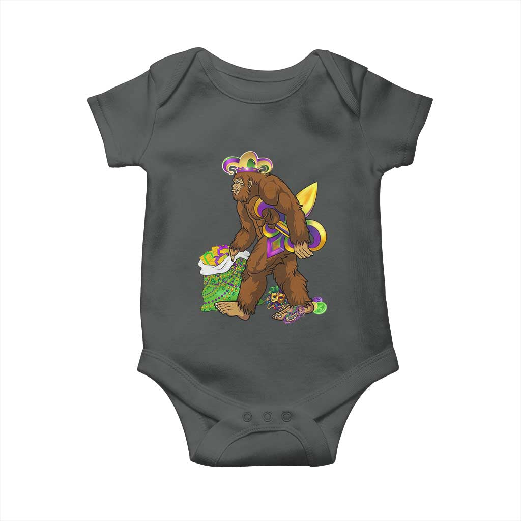 Funny Bigfoot Carnival Mardi Gras Party Baby Onesie