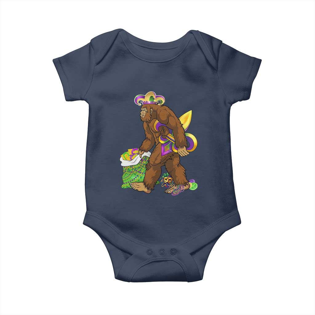 Funny Bigfoot Carnival Mardi Gras Party Baby Onesie