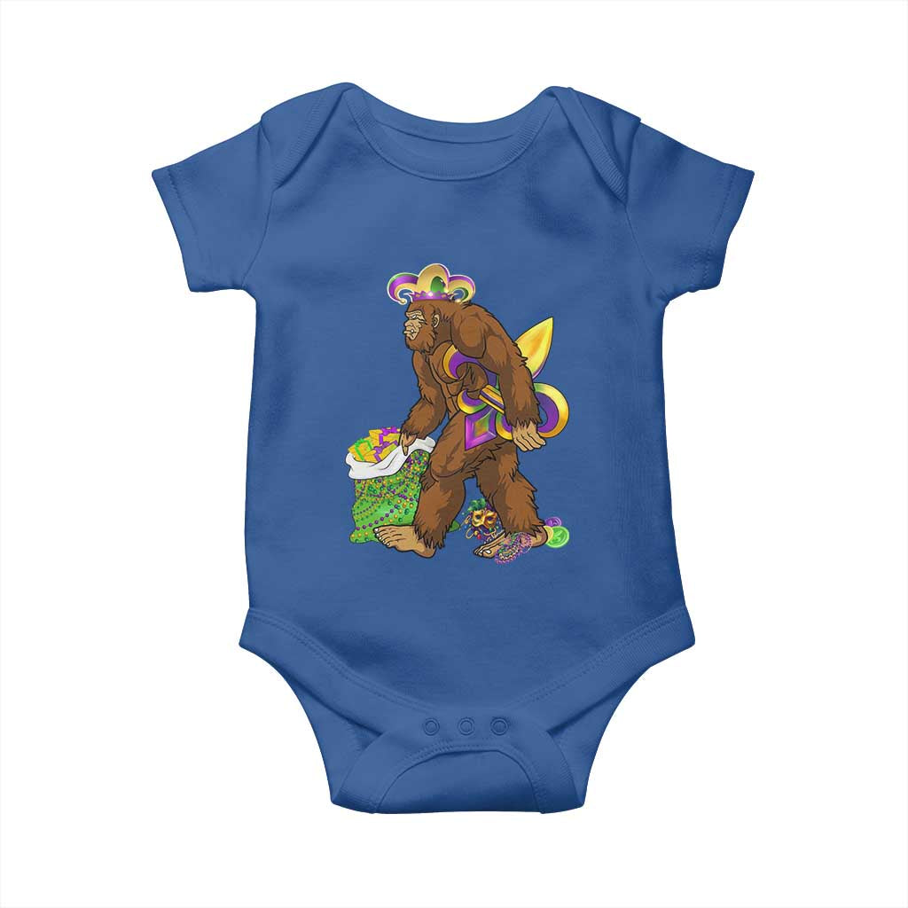 Funny Bigfoot Carnival Mardi Gras Party Baby Onesie