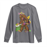 Funny Bigfoot Carnival Mardi Gras Party Long Sleeve Shirt