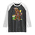 Funny Bigfoot Carnival Mardi Gras Party Raglan Shirt