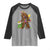Funny Bigfoot Carnival Mardi Gras Party Raglan Shirt
