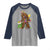 Funny Bigfoot Carnival Mardi Gras Party Raglan Shirt