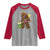 Funny Bigfoot Carnival Mardi Gras Party Raglan Shirt