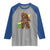 Funny Bigfoot Carnival Mardi Gras Party Raglan Shirt