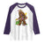 Funny Bigfoot Carnival Mardi Gras Party Raglan Shirt