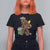 Funny Bigfoot Carnival Mardi Gras Party T Shirt For Women