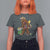 Funny Bigfoot Carnival Mardi Gras Party T Shirt For Women