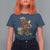 Funny Bigfoot Carnival Mardi Gras Party T Shirt For Women