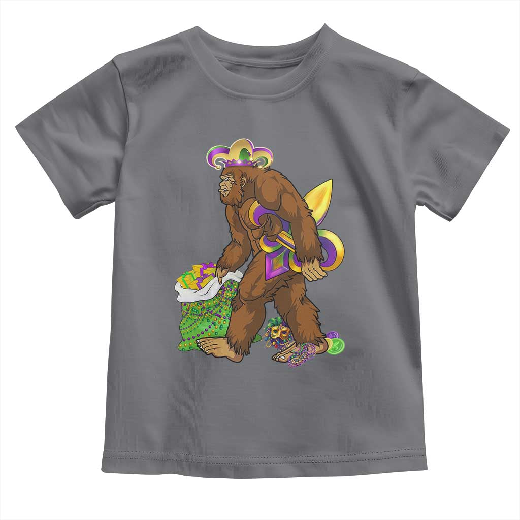 Funny Bigfoot Carnival Mardi Gras Party Toddler T Shirt