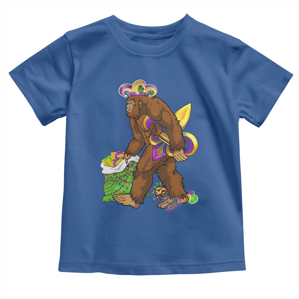 Funny Bigfoot Carnival Mardi Gras Party Toddler T Shirt