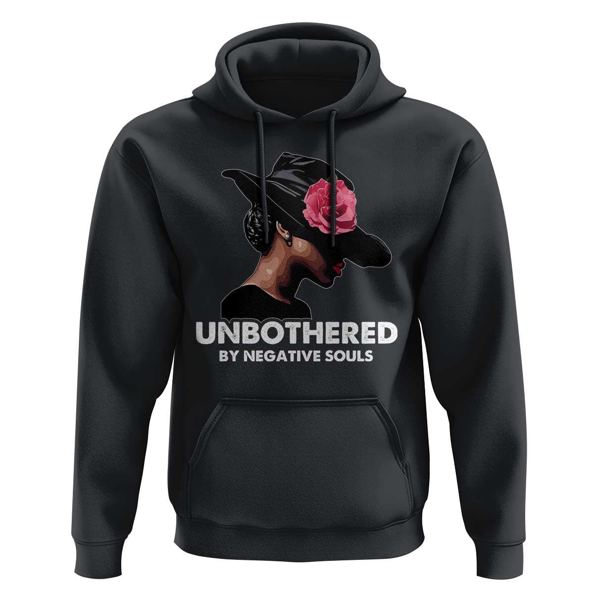 Funny African American Hoodie Unbothered By Negative Souls