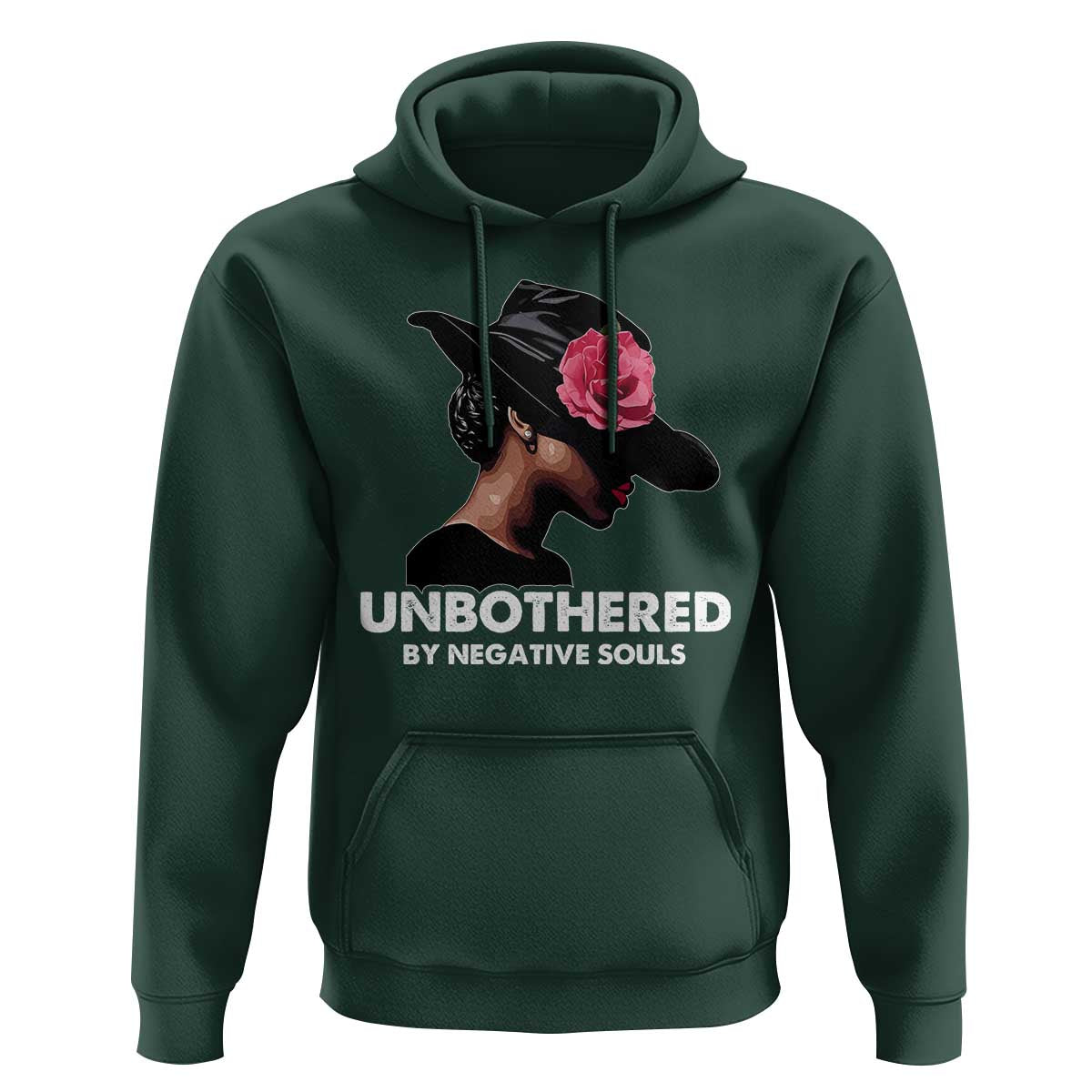 Funny African American Hoodie Unbothered By Negative Souls