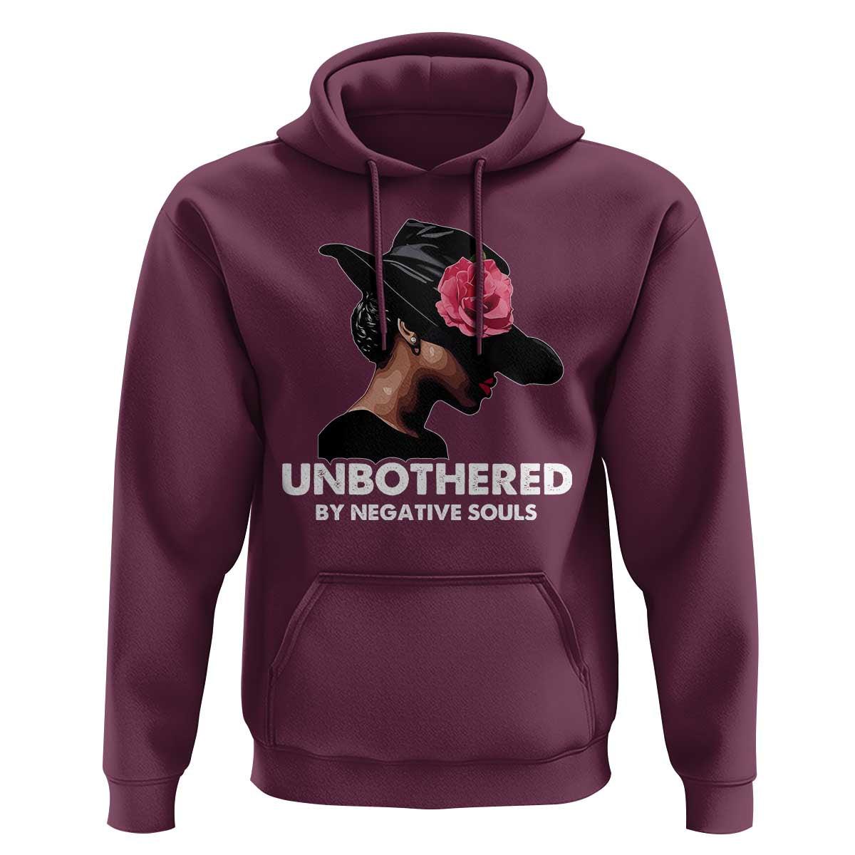 Funny African American Hoodie Unbothered By Negative Souls