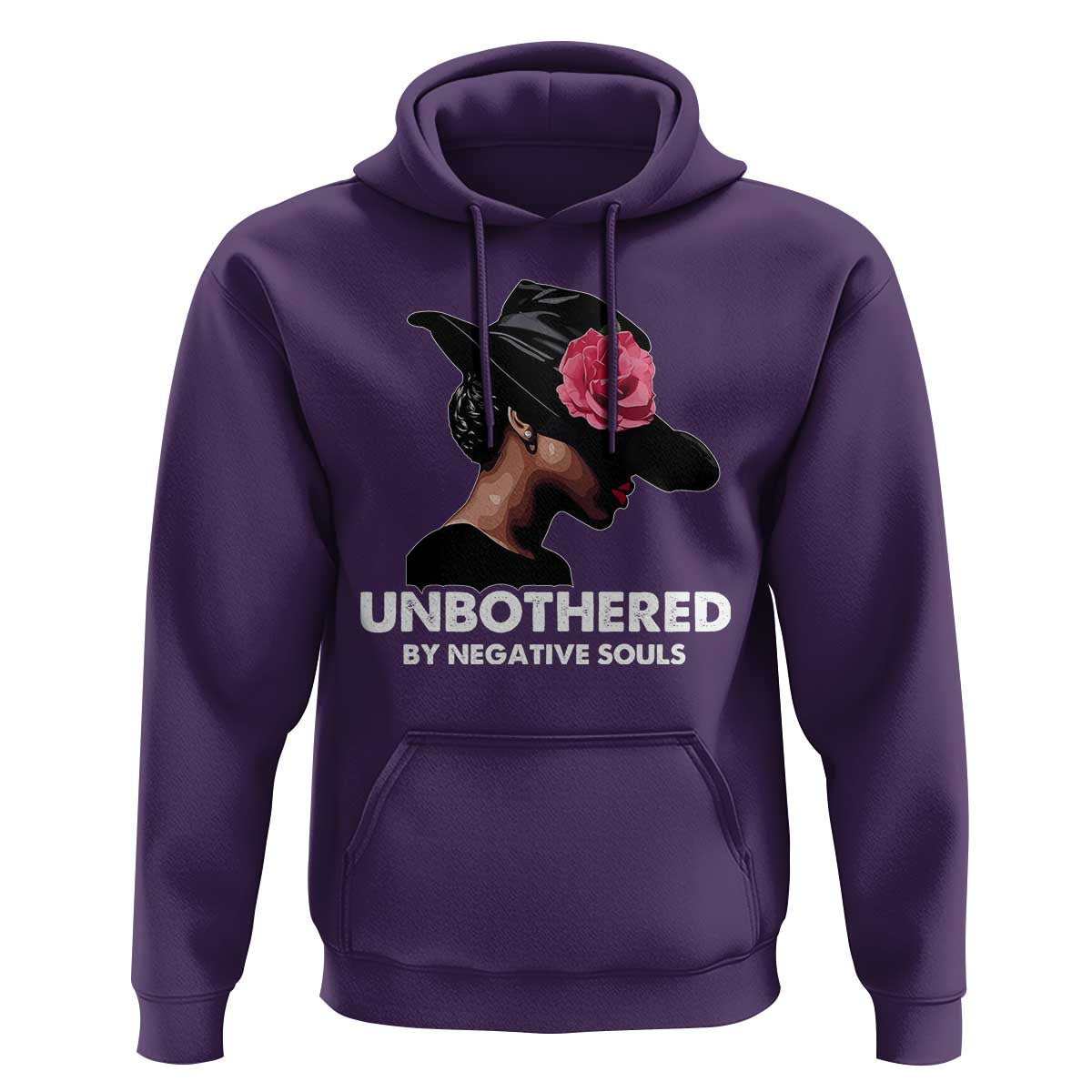 Funny African American Hoodie Unbothered By Negative Souls