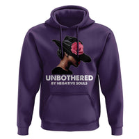 Funny African American Hoodie Unbothered By Negative Souls