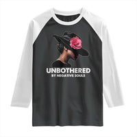 Funny African American Raglan Shirt Unbothered By Negative Souls