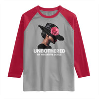 Funny African American Raglan Shirt Unbothered By Negative Souls